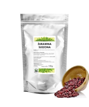 Żurawina suszona 100g SR E1