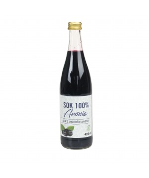 Sok 100% z owoców aronii 490ml